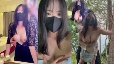 （原创）带着别人的老婆出去旅游 小树林野战  奶子真的很大